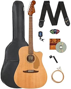 Amazon.com: Fender Redondo Player Acoustic Electric Guitar
